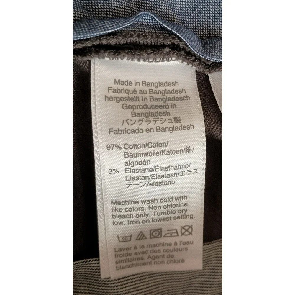 J Crew 250 Skinny Fit Chino Pants Mens 34x32 Dark Gray Stretch Cotton Casual